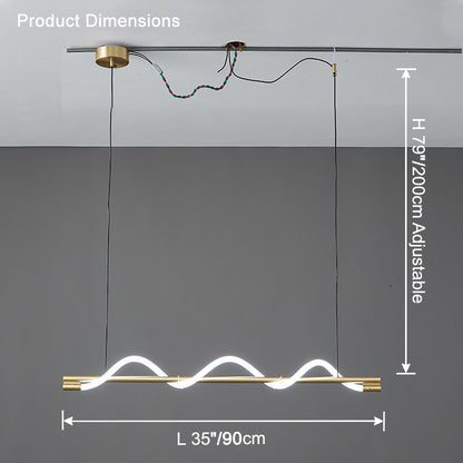 WOMO Rope Led Linear Chandelier-WM2756