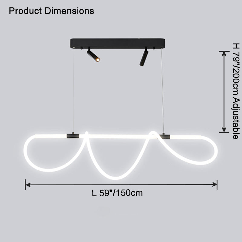 WOMO Rope Led Linear Pendant Light-WM2757