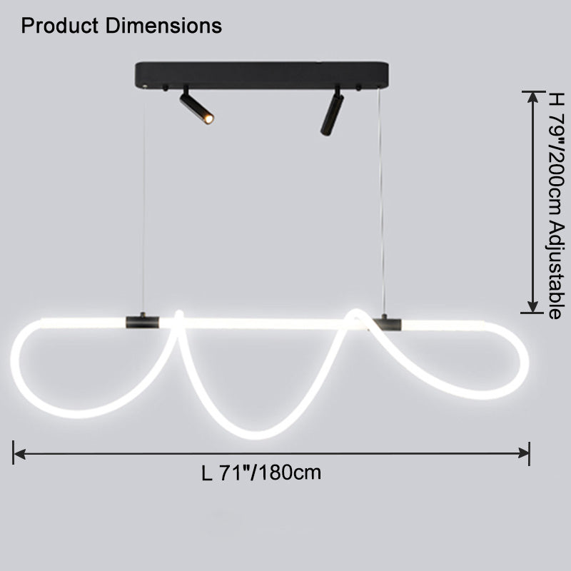 WOMO Rope Led Linear Pendant Light-WM2757