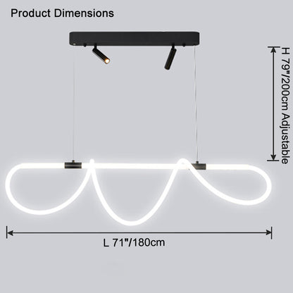 WOMO Rope Led Linear Pendant Light-WM2757