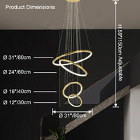 WOMO Gold Tiered Circular Chandelier-WM2758
