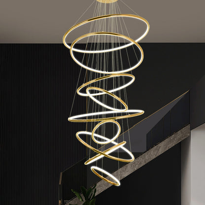 WOMO Gold Tiered Circular Chandelier-WM2758