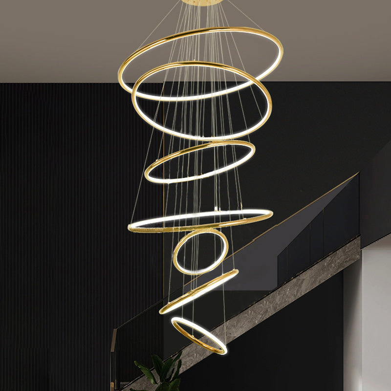 WOMO Gold Tiered Circular Chandelier-WM2758