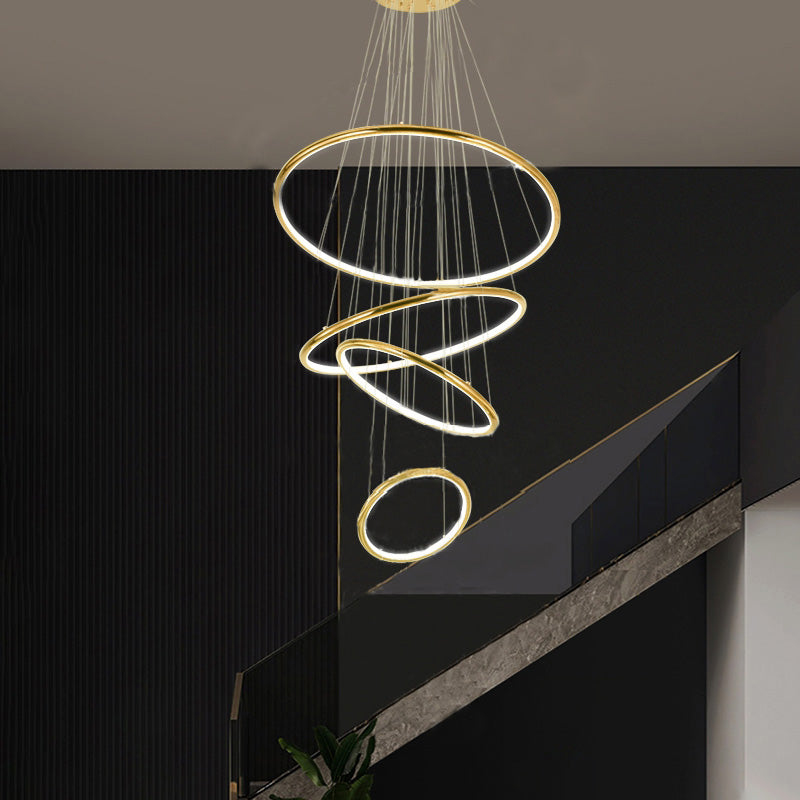 WOMO Gold Tiered Circular Chandelier-WM2758