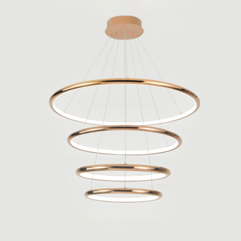 WOMO Gold Tiered Circular Chandelier-WM2758