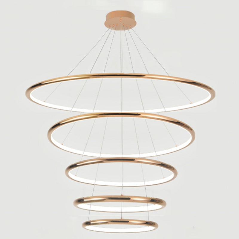 WOMO Gold Tiered Circular Chandelier-WM2758