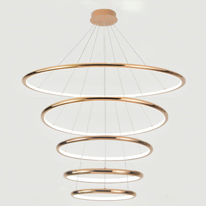 WOMO Gold Tiered Circular Chandelier-WM2758