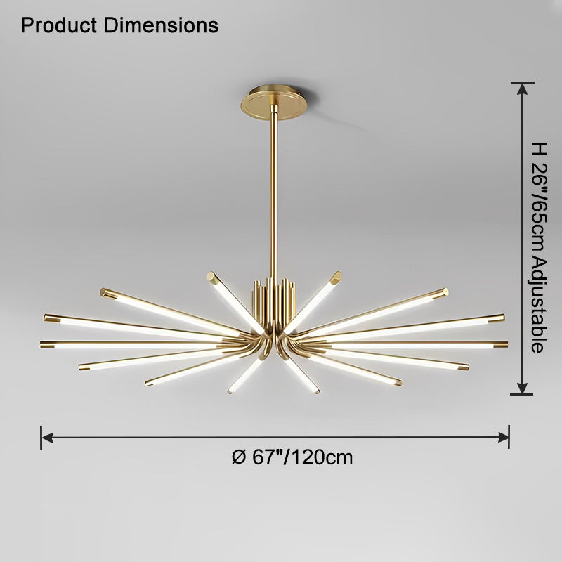 WOMO Starburst Multi Light Rods Chandelier-WM2761