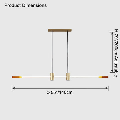 WOMO Rod Linear Led Pendant Light-WM2762