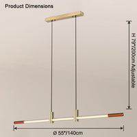 WOMO Rod Linear Led Pendant Light-WM2762