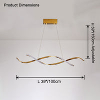 WOMO Spiral Led Horizontal Chandelier-WM2764