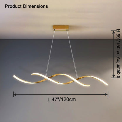 WOMO Spiral Led Horizontal Chandelier-WM2764