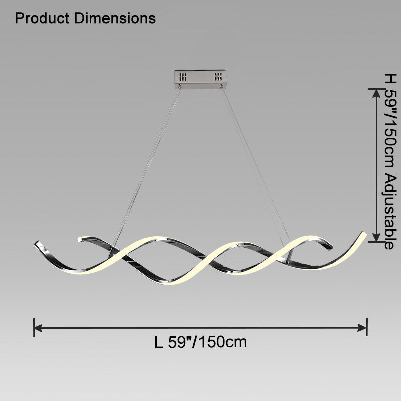 WOMO Spiral Led Horizontal Chandelier-WM2764