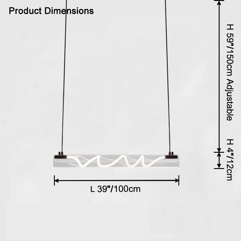 WOMO Rope Led Horizontal Tube Pendant Light-WM2766