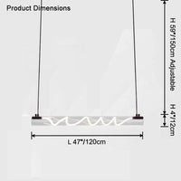 WOMO Rope Led Horizontal Tube Pendant Light-WM2766