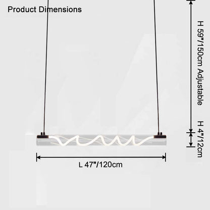 WOMO Rope Led Horizontal Tube Pendant Light-WM2766