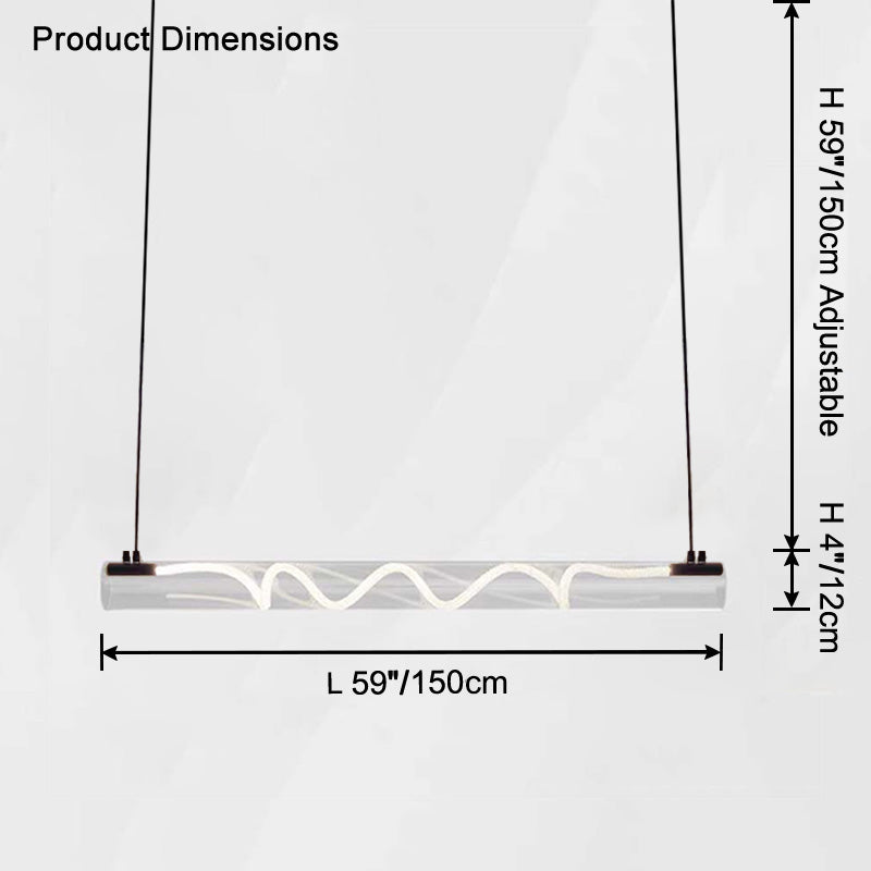 WOMO Rope Led Horizontal Tube Pendant Light-WM2766