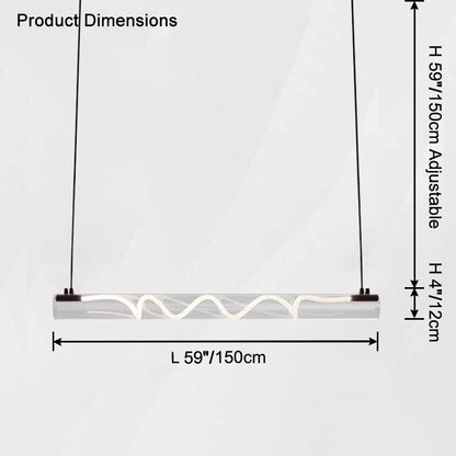 WOMO Rope Led Horizontal Tube Pendant Light-WM2766