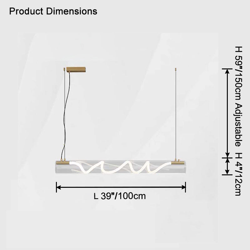 WOMO Rope Led Horizontal Tube Pendant Light-WM2766