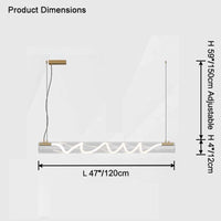 WOMO Rope Led Horizontal Tube Pendant Light-WM2766