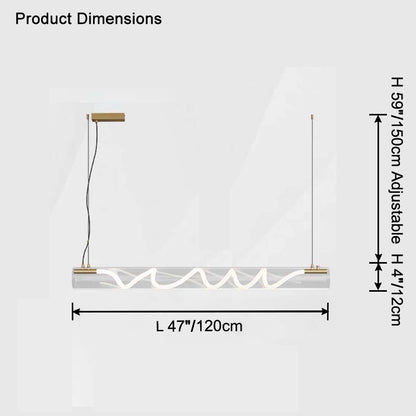 WOMO Rope Led Horizontal Tube Pendant Light-WM2766