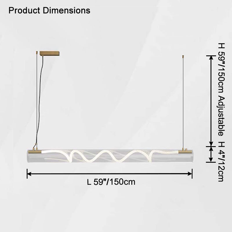 WOMO Rope Led Horizontal Tube Pendant Light-WM2766