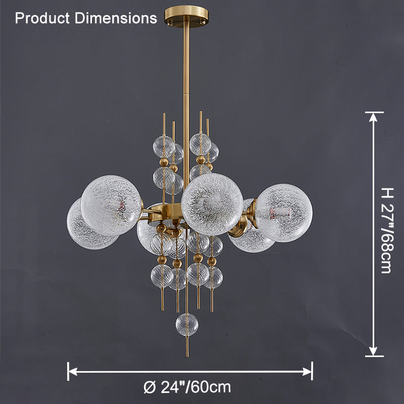 WOMO Textured Glass Bubble Chandelier-WM2769