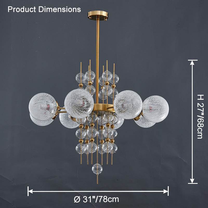 WOMO Textured Glass Bubble Chandelier-WM2769