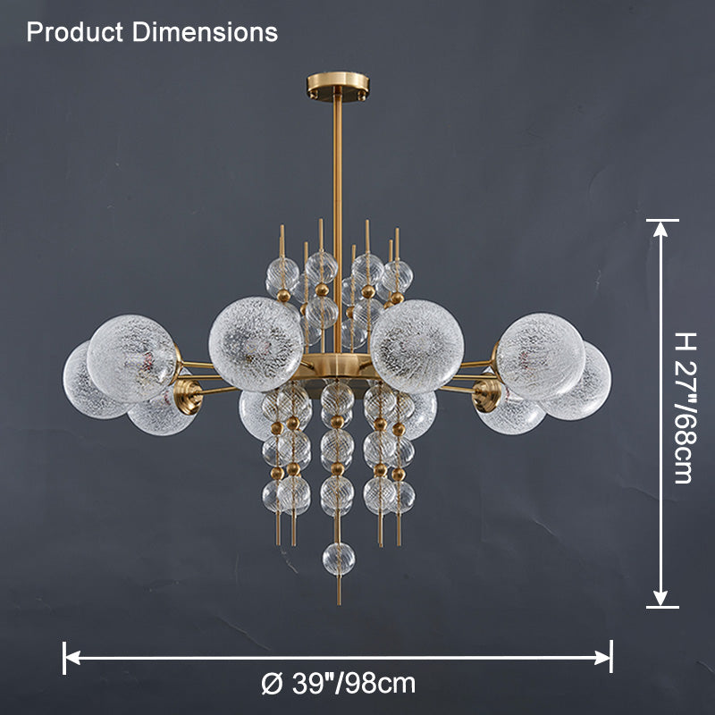 WOMO Textured Glass Bubble Chandelier-WM2769