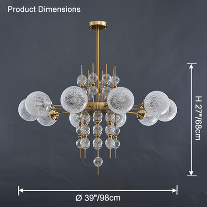 WOMO Textured Glass Bubble Chandelier-WM2769