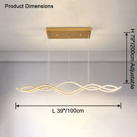 WOMO Wavy Led Chandelier-WM2774