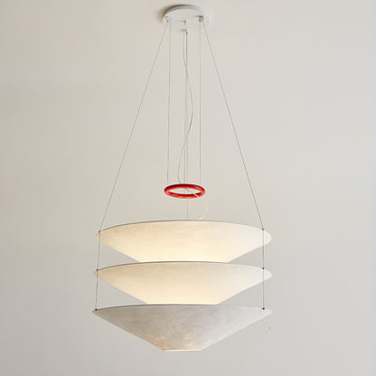 WOMO Tiered Cone Rice Paper Pendant Light-WM2775