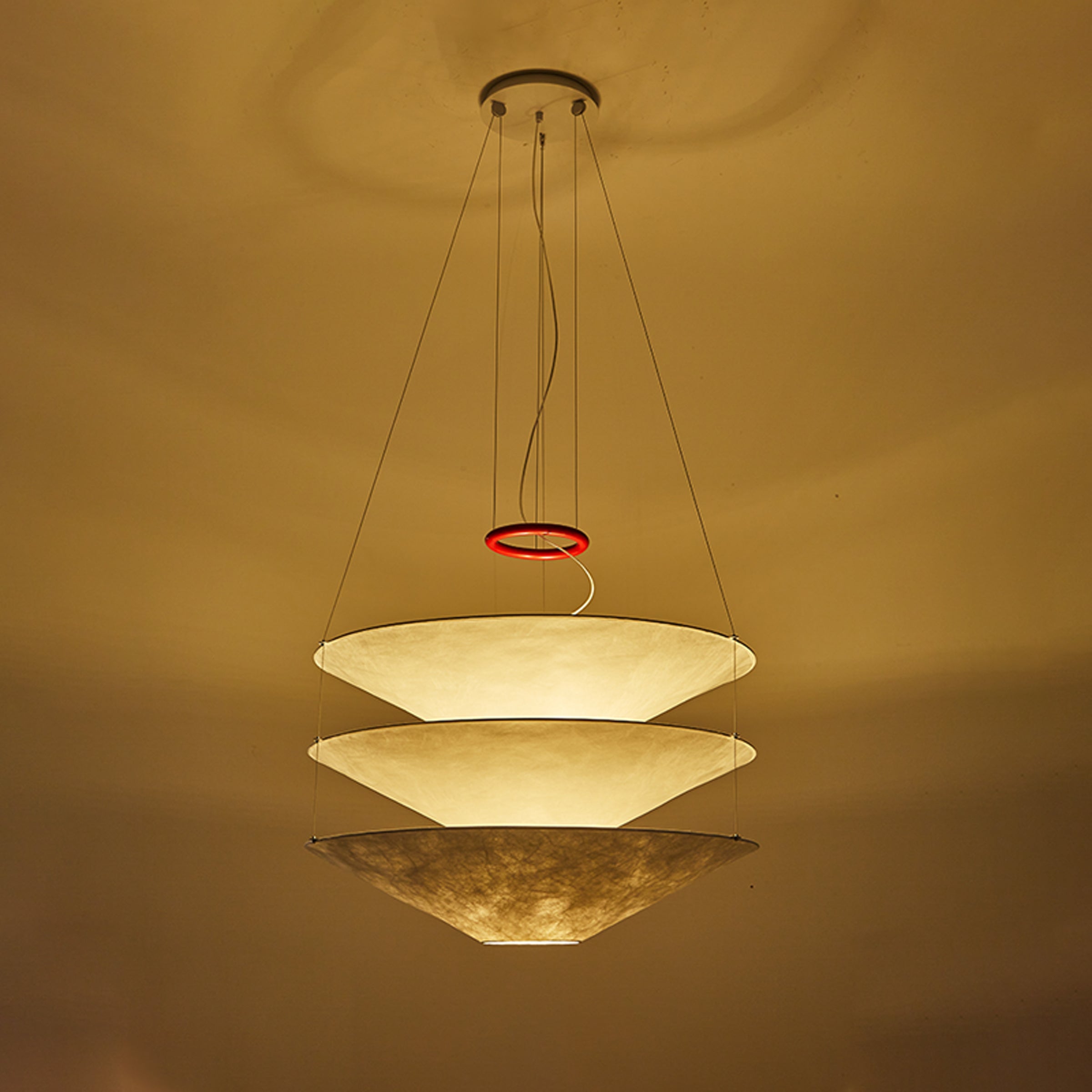 WOMO Tiered Cone Rice Paper Pendant Light-WM2775