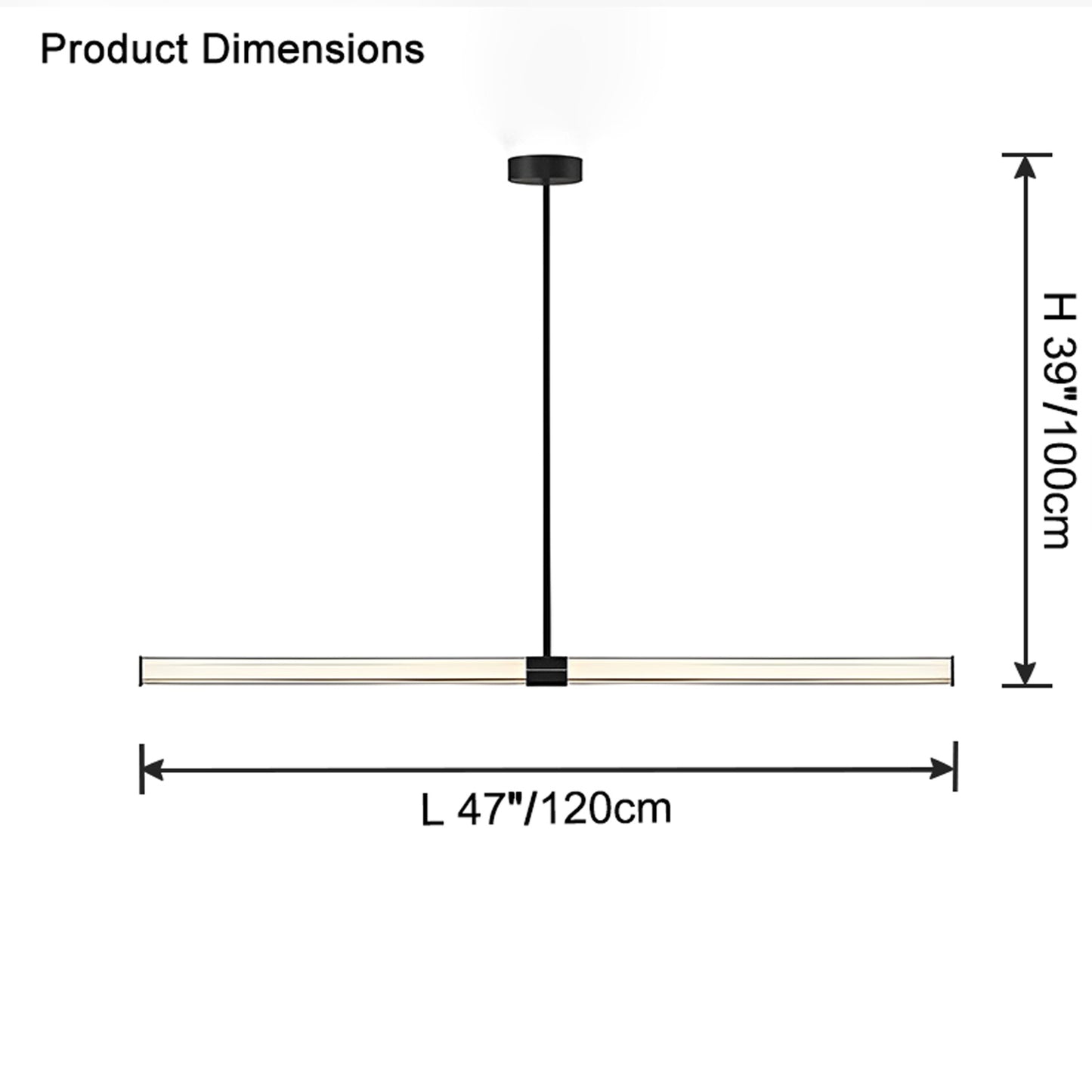 WOMO Fluted Glass Linear Chandelier-WM2776