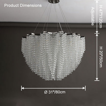 WOMO Cascading Crystal Chandelier-WM2777