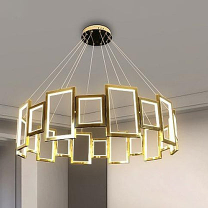 WOMO Rectangular Led Round Chandelier-WM2778