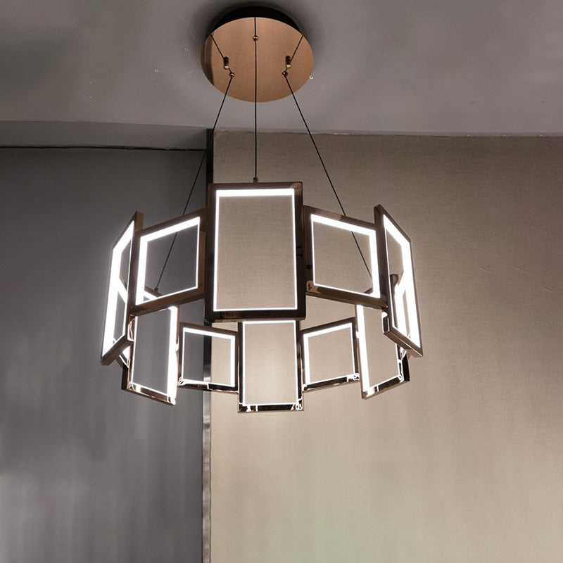 WOMO Rectangular Led Round Chandelier-WM2778