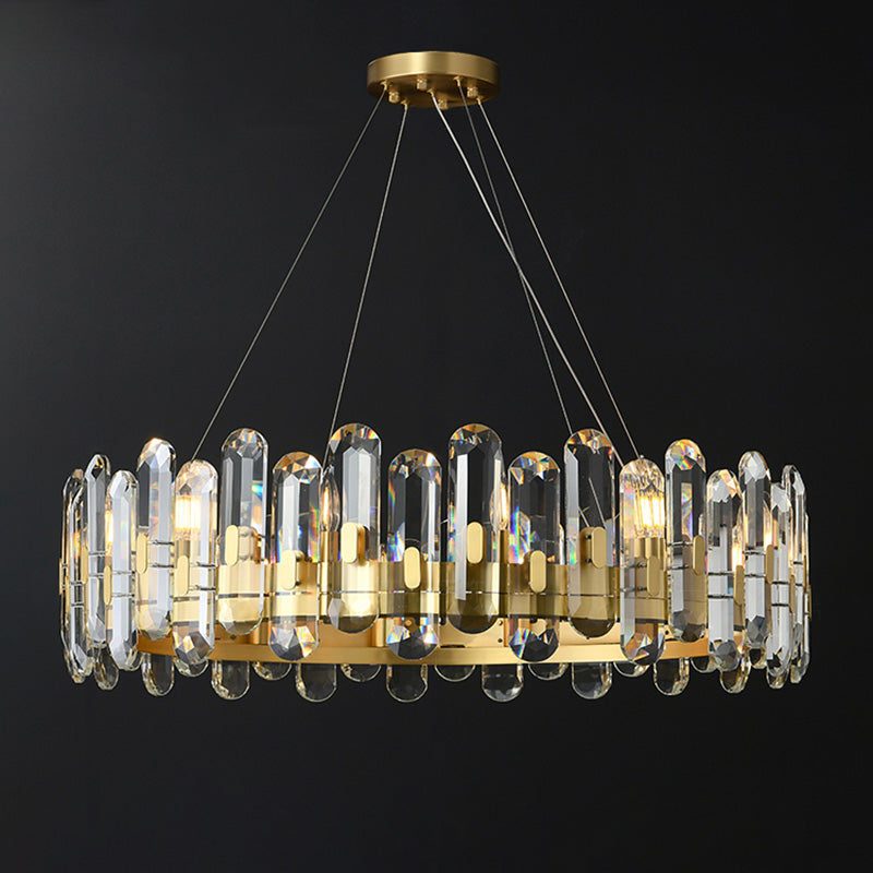 WOMO Gold Crystal Round Chandelier-WM2779