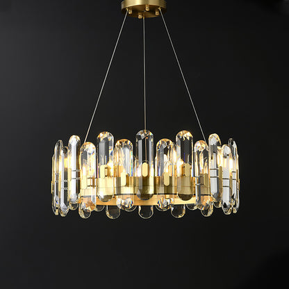 WOMO Gold Crystal Round Chandelier-WM2779