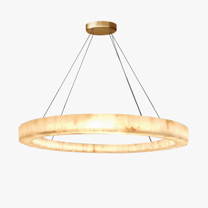 WOMO Alabaster Circular Chandelier-WM2803