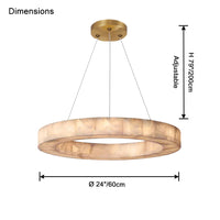WOMO Alabaster Circular Chandelier-WM2803