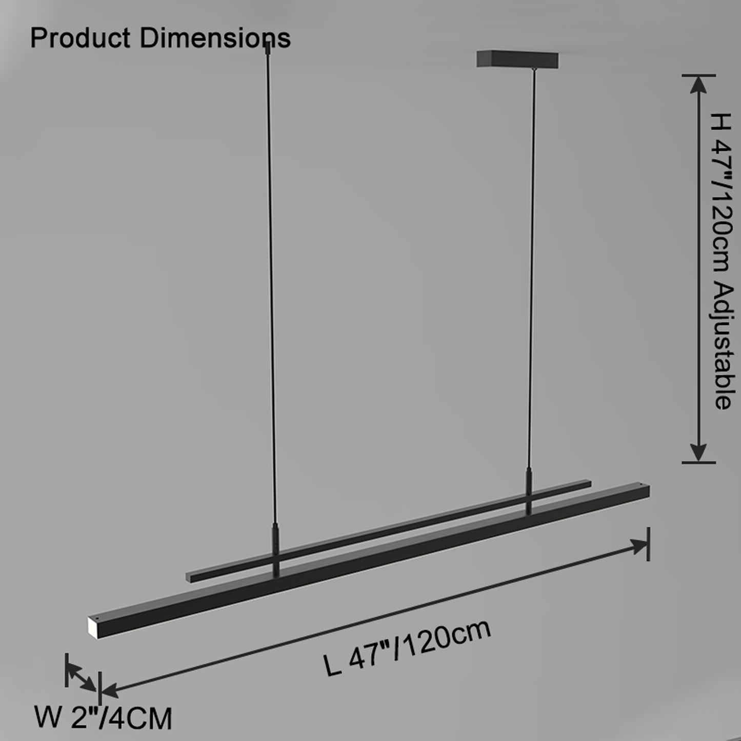 WOMO Linear Metal Chandelier -WM2780