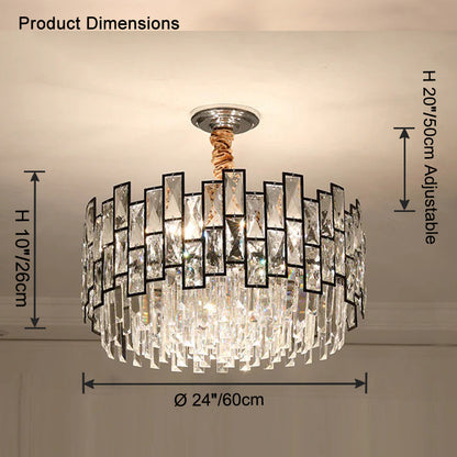 WOMO Round Crystal Chandelier-WM2782