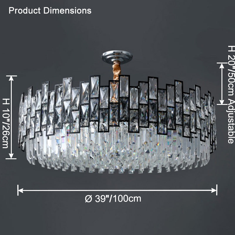 WOMO Round Crystal Chandelier-WM2782