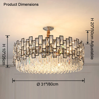 WOMO Round Crystal Chandelier-WM2782