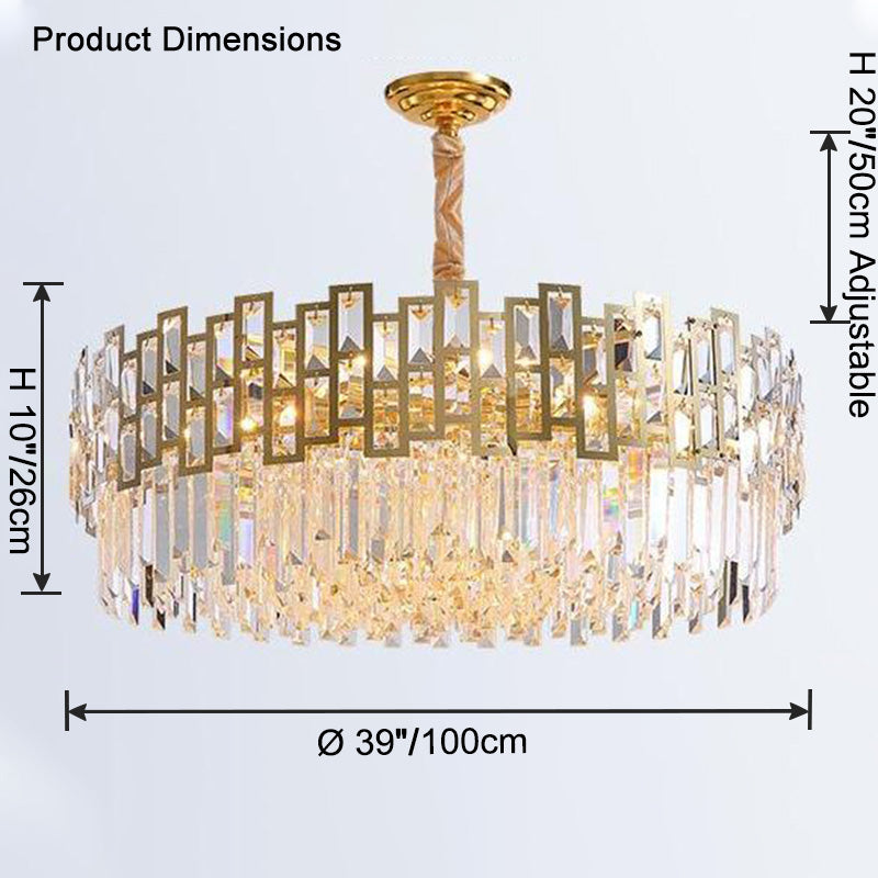 WOMO Round Crystal Chandelier-WM2782