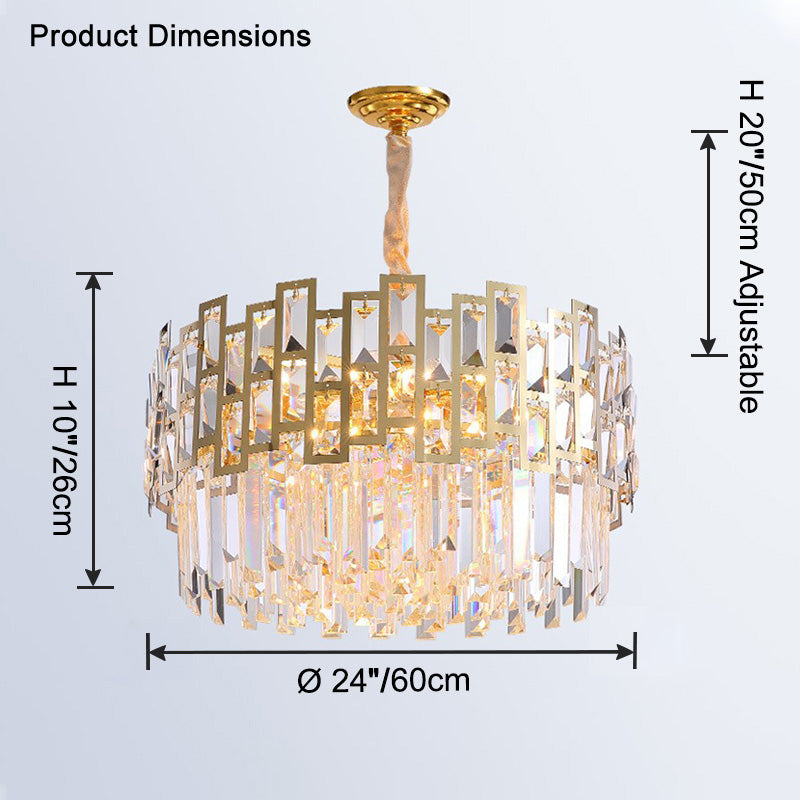 WOMO Round Crystal Chandelier-WM2782