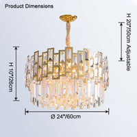 WOMO Round Crystal Chandelier-WM2782