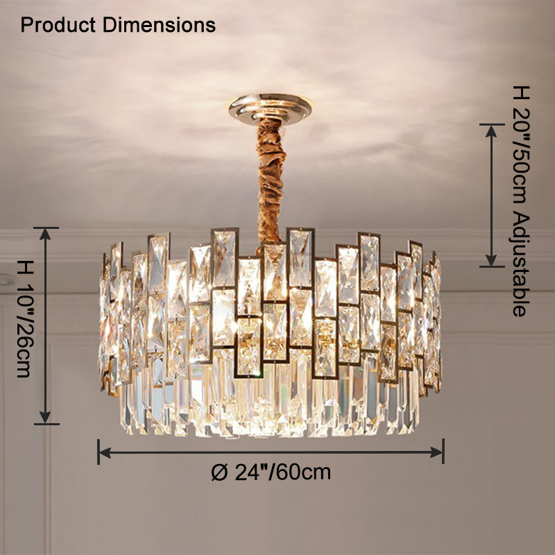 WOMO Round Crystal Chandelier-WM2782