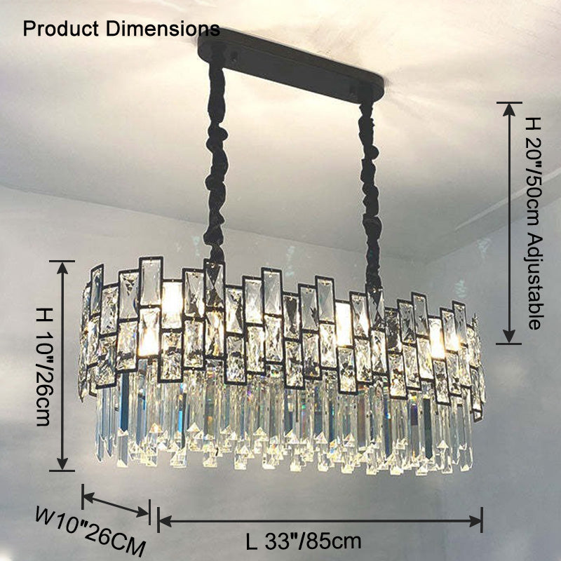 WOMO Oblong Crystal Chandelier-WM2783